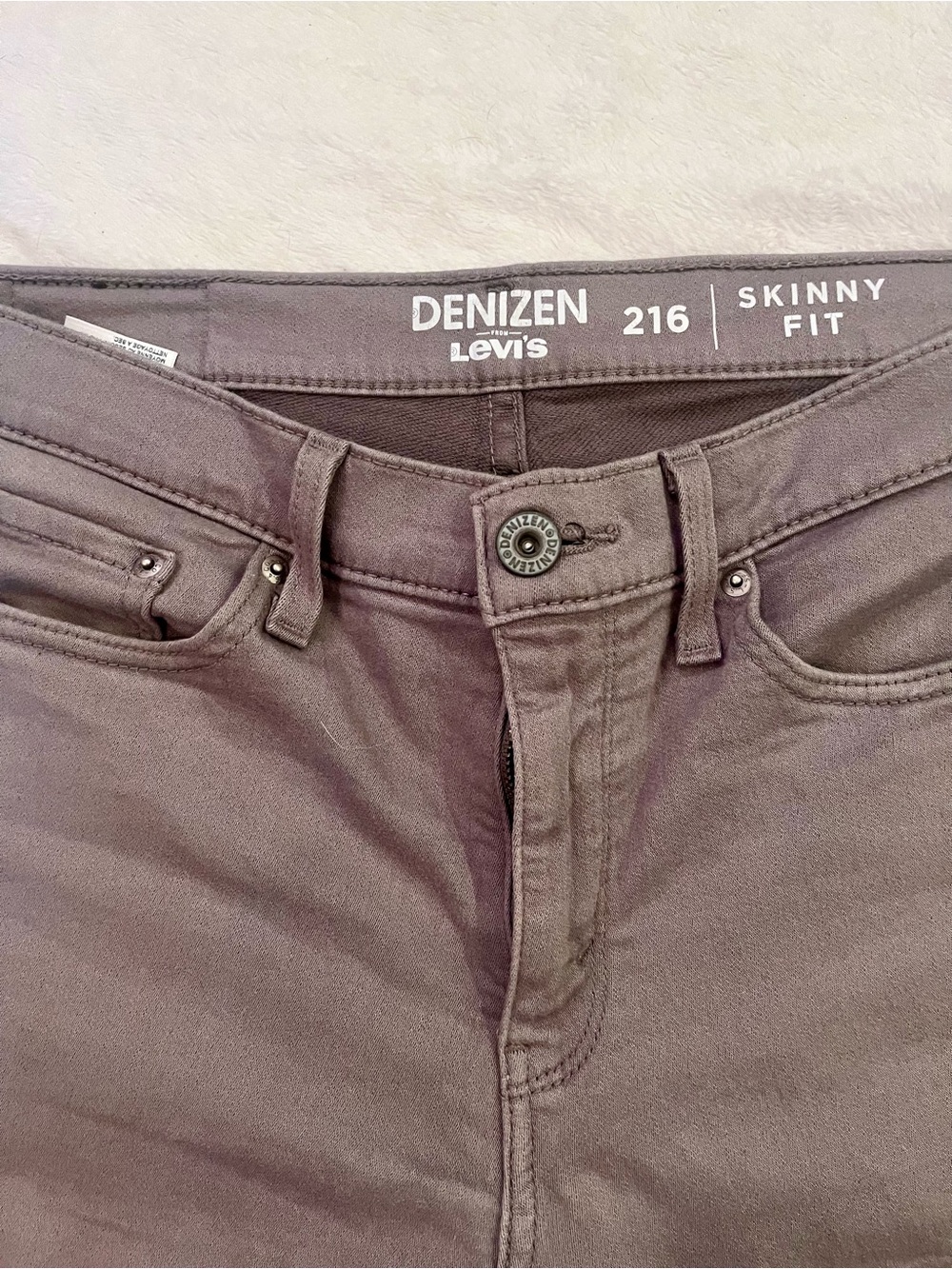 Levi's Denizen 216 Skinny Fit Men's Pants - Taupe/Gray